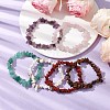 12Pcs 12 Styles Constellations Mixed Gemstone Chip Beaded Stretch Bracelets Sets BJEW-JB10931-2