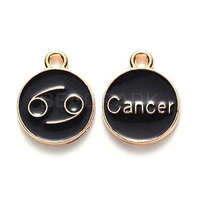 Alloy Enamel Pendants X-ENAM-S124-01B-08D-1