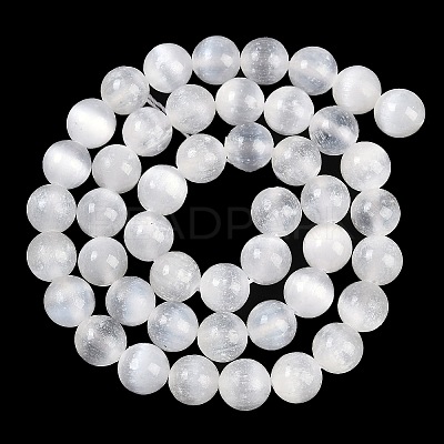 Natural Selenite Beads Strands X-G-G167-A01-01-1