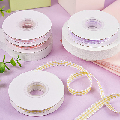 10 Yards Flat Polycotton(Polyester Cotton) Ribbon OCOR-TAC0030-01I-1