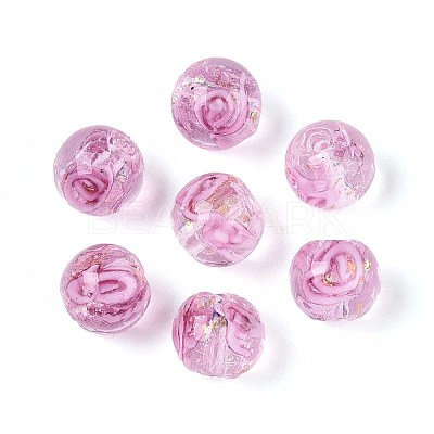 Handmade Foil Lampwork Beads LAMP-T021-33F-1