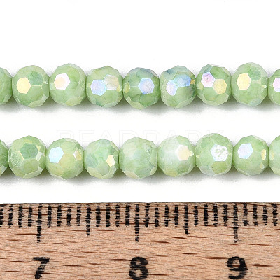 Anti-Tarnish Electroplate Glass Beads Strands EGLA-T021-4mm-15-09-1