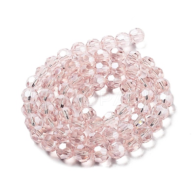 Electroplate Transparent Glass Beads Strands EGLA-A035-T8mm-A20-1