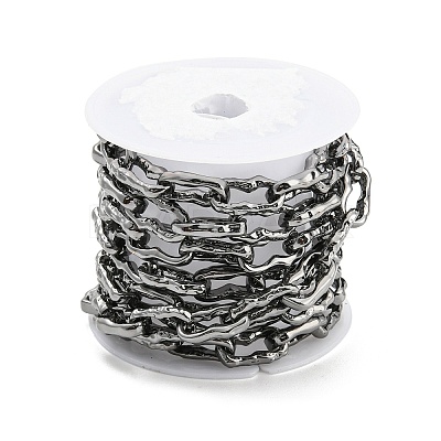 Alloy Twist Oval Link Chains LCHA-K001-04P-1