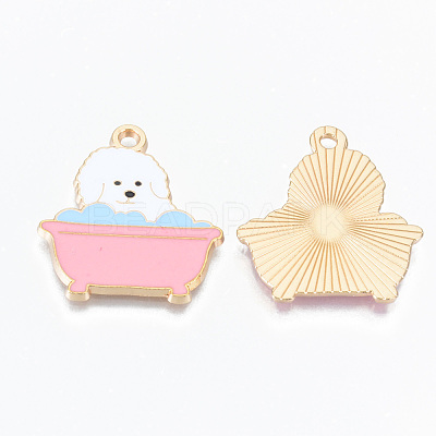 Alloy Enamel Pendants X-ENAM-T011-27KC-RS-1