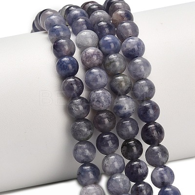 Natural Iolite Beads Strands G-G300-A04-6mm-1