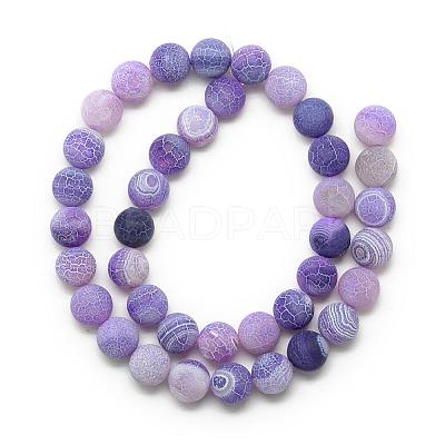 Natural Weathered Agate Bead Strands G-S237-8mm-13-1