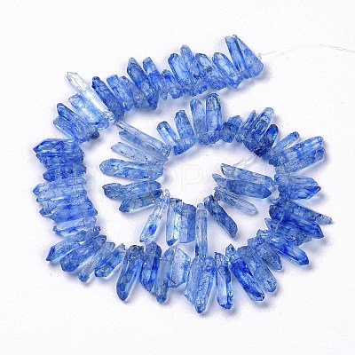 Natural Crackle Quartz Crystal Dyed Beads Strands G-I345-05F-1