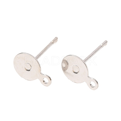 Brass Stud Earring Findings KK-K225-02A-P-1