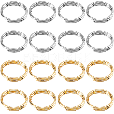 2 Colors 304 Stainless Steel Split Rings STAS-SC0009-25C-1