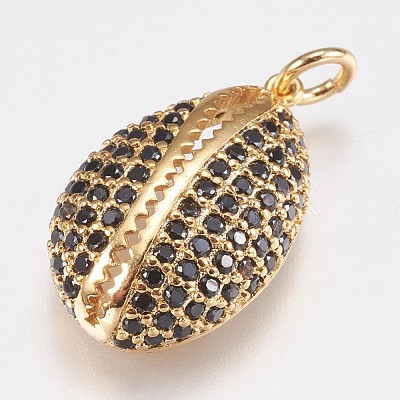 Brass Micro Pave Cubic Zirconia Pendants KK-I614-067-1