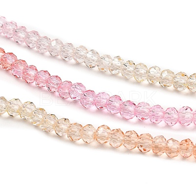 Transparent Painted Glass Beads Strands X1-DGLA-A034-T1mm-A20-1