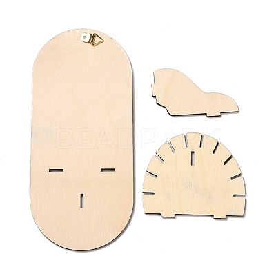 Wooden Wall-Mounted Small Crystal Display Shelf AJEW-L090-A06-1
