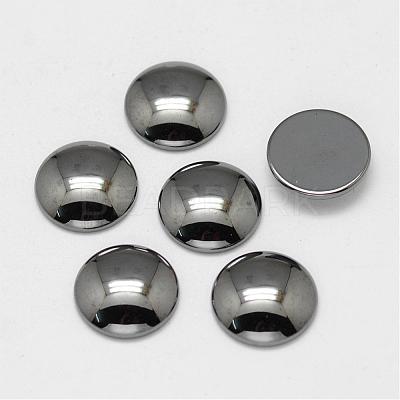 Non-magnetic Synthetic Hematite Cabochons G-P162-05-10mm-1