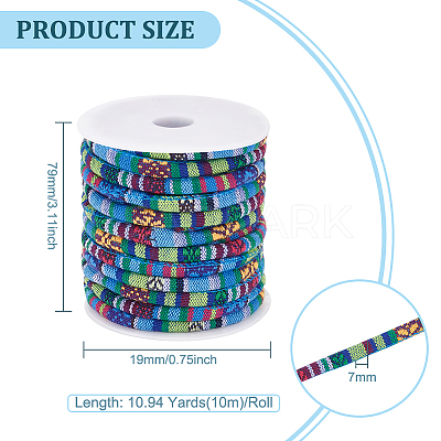 10M Ethnic Style Nylon Braided String NWIR-BC0001-02C-1