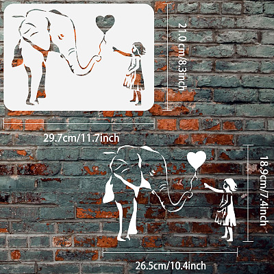 Plastic Drawing Painting Stencils Templates DIY-WH0396-204-1