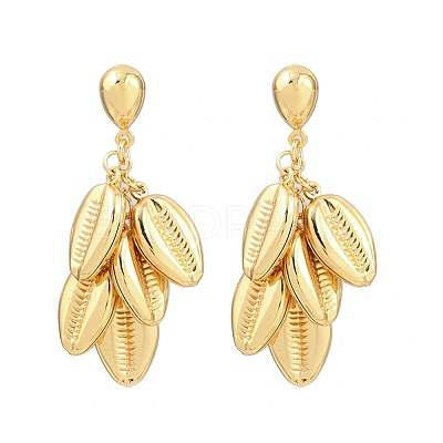 304 Stainless Steel Dangle Stud Earrings EJEW-P325-05E-G-1