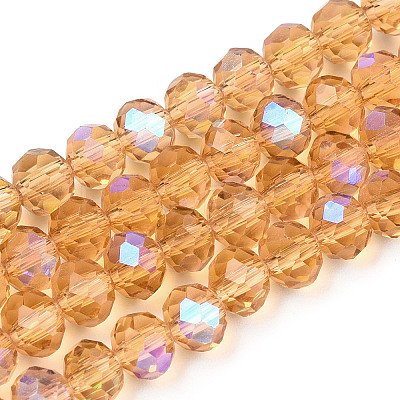 Electroplate Glass Beads Strands EGLA-A034-T6mm-L23-1