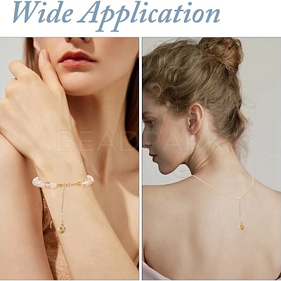 4Pcs 2 Colors Brass End Chains FIND-YW0010-34-1