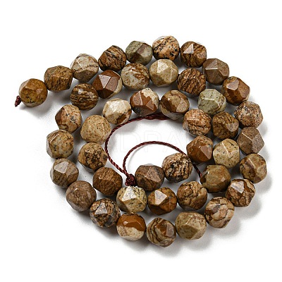 Natural Picture Jasper Beads Strands G-C085-A02-01-1