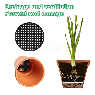 180Pcs 3 Styles Plastic Planter Flower Pot Hole Mesh Pad FIND-GO0002-79-1