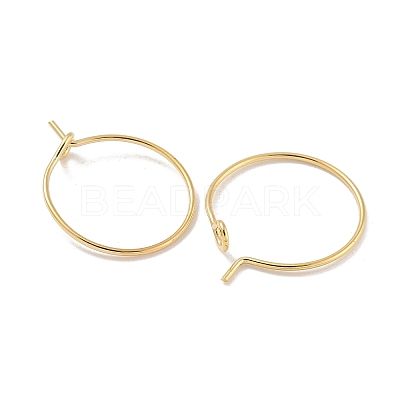 Brass Hoop Earring Findings KK-H503-33G-01-1