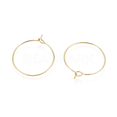 Ion Plating(IP) 316L Surgical Stainless Steel Hoop Earring Findings X-STAS-D164-03G-1