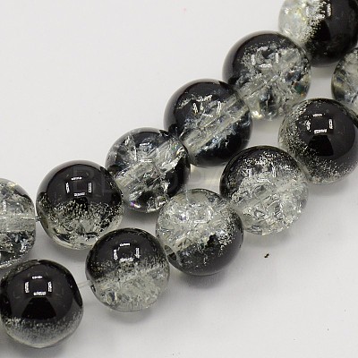 Two Tone Crackle Glass Beads Strands CCG-Q002-4mm-M-1