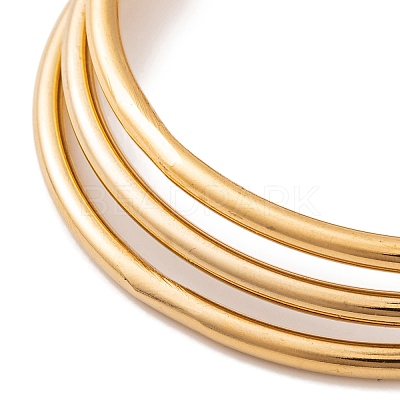 7Pcs PVD Vacuum Plating 304 Stainless Steel Bangles Set for Women BJEW-A011-09B-G-1