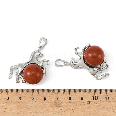 Natural Red Jasper Pendants G-D102-01P-01-1
