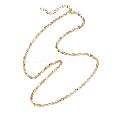 304 Stainless Steel Singapore Chain Necklaces for Women NJEW-JN05592-1