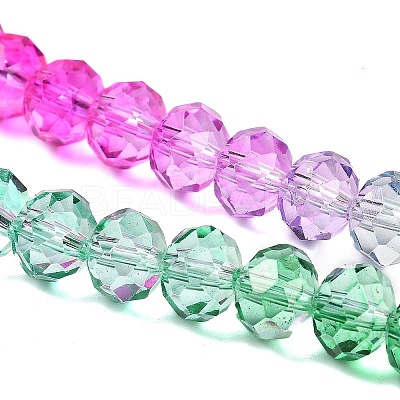 Transparent Painted Glass Beads Strands DGLA-A034-T6mm-A03-1