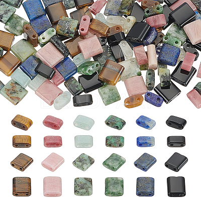 120Pcs 12 Styles Natural Mixed Gemstone Beads G-WR0001-05-1