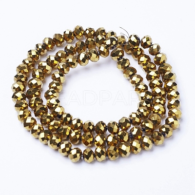 Electroplate Transparent Glass Beads Strands EGLA-A034-T10mm-UA01-1