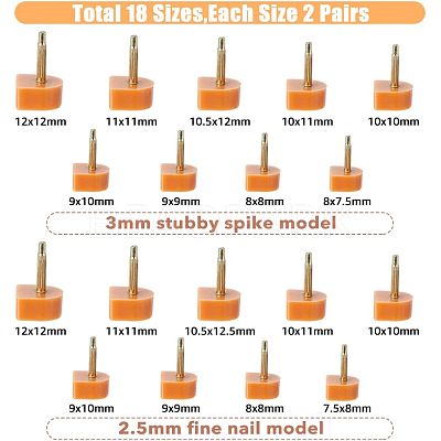 36 Pairs 18 Style Rubber & Iron High Heeled Shoes Replacement Tips FIND-FH0005-39-1