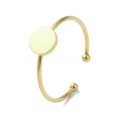 304 Stainless Steel Pad Rings Setting RJEW-H221-01G-01-1
