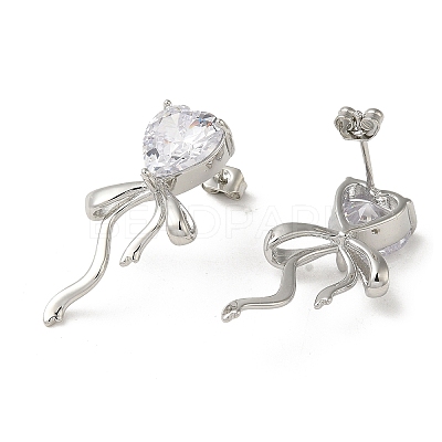 Brass Stud Earrings EJEW-D109-04P-1