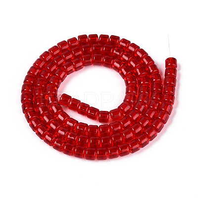 Transparent Glass Beads Strands GLAA-N065-4x4mm-A04-1
