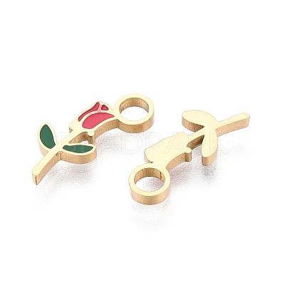 304 Stainless Steel Enamel Pendants STAS-T064-80-1