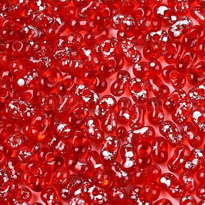 Picasso Spray Painted Glass Seed Beads SEED-T006-04-25-1