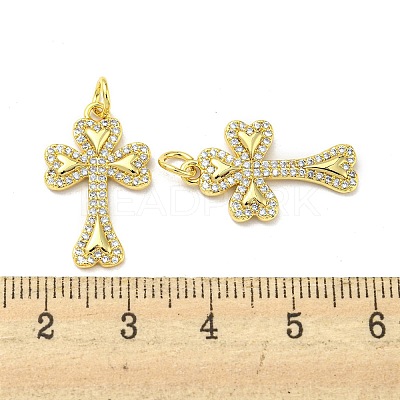 Brass with Cubic Zirconia Pendants FIND-Z023-08C-1