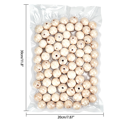 Natural Unfinished Wood Round Beads WOOD-PH0008-91-30mm-1