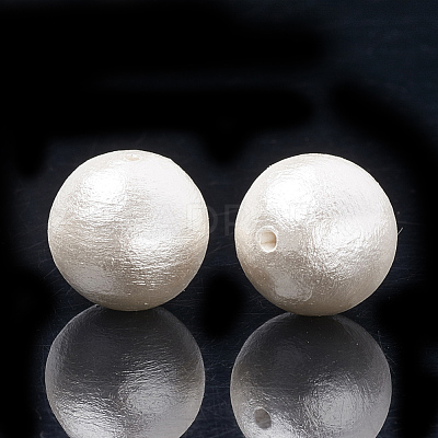 Compressed Cotton Pearl Beads WOVE-S114-12mm-13-1