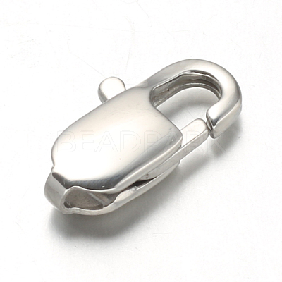 Non-Tarnish 304 Stainless Steel Lobster Claw Clasps X-STAS-F094-05E-P-1