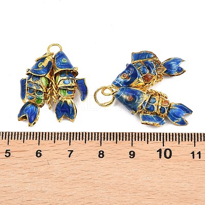 Brass Cloisonne Pendants KK-P251-A01-G-05-1