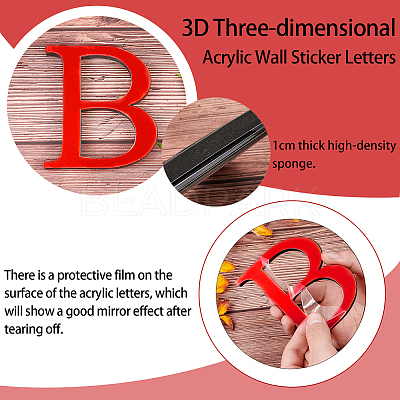 Acrylic Mirror Wall Stickers Decal DIY-CN0001-13B-B-1