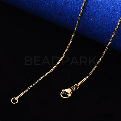 PVD Vacuum Plating 304 Stainless Steel Boston Link Chain Necklace NJEW-S420-006B-G-1