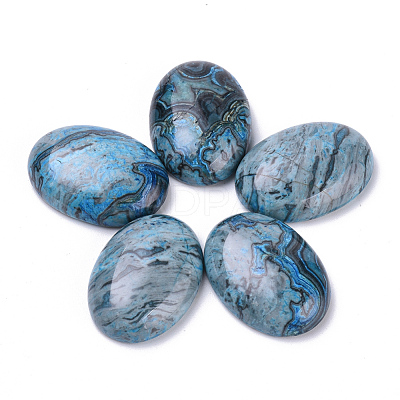 Natural Ripple Jasper Cabochons G-T062-22-1