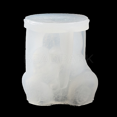 3D Bear Figurine DIY Candle Silicone Molds DIY-A047-02-1