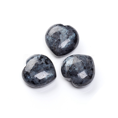Natural Larvikite Heart Love Palm Worry Stone G-I274-46C-1